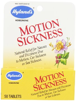 Hylands Motion Sickness Relief Tablets Natural Relief for Nausea and Dizziness 50 Count
