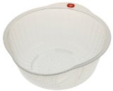 Kotobuki Japanese Rice Washer with Dual Drain Clear