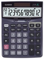 Casio-Dj120d Large Desktop Calculator Battery/Solar Power 12 Digit Tax Keys Ref Dj120d