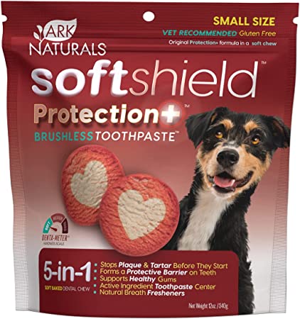 Ark Naturals Soft Shield Protection  Brushless Toothpaste, Dog Dental Chews for Small Breeds, Stops Plaque and Tartar, Freshens Breath, 12oz, 1 Pack