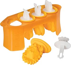 Tovolo Zoo Crew Pop Molds (Set of 4) - Reusable Mess-Free Silicone Popsicle Molds with Sticks and Drip-Guards for Easy Homemade Snacks