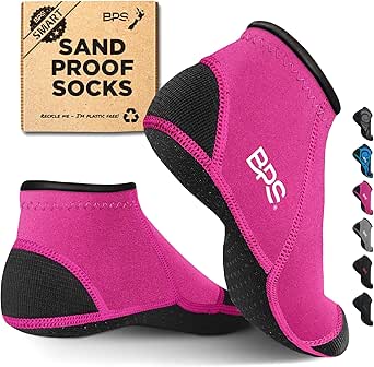 BPS New Zealand ‘Smart’ Sand Proof Water Socks 3mm Anti-Slip Neoprene Wetsuit Booties Sand Socks for Soccer Beach Sports