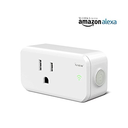 iView-ISC100 Smart WiFi Plug, Mini Smart Socket, Free APP Remote Control From Anywhere, Built-in WiFi, No Hub Required, Works with Alexa