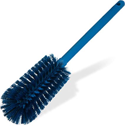 Carlisle 40001C14 Commercial Bottle Brush, Polyester Bristles, 16" Length, Blue