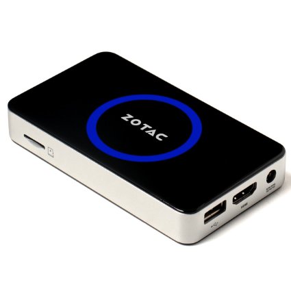 NEW ZOTAC ZBOX P Series Mini PC PI320 Intel Atom 133GHz Quad Core CPU Intel HD Graphics 2GB RAM 32GB SSD Windows 10 Home ZBOX-PI320-W2B