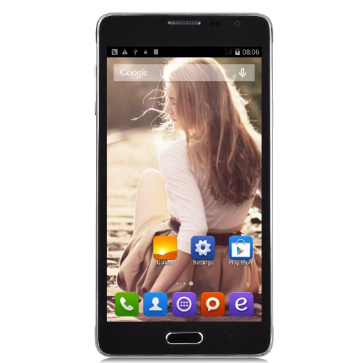 JIAKE N9100 Quad Core Android 44 Smartphone 55 inch Screen 1G8G MTK6582 13GHz Black