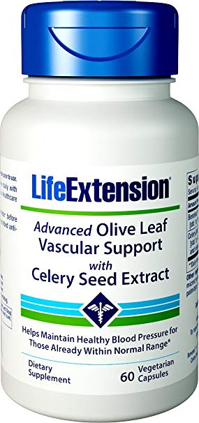 Life Extension Advance Olive Leaf Vascular Support (with Celery Seed Extract, 60 Vegetarian Capsules)