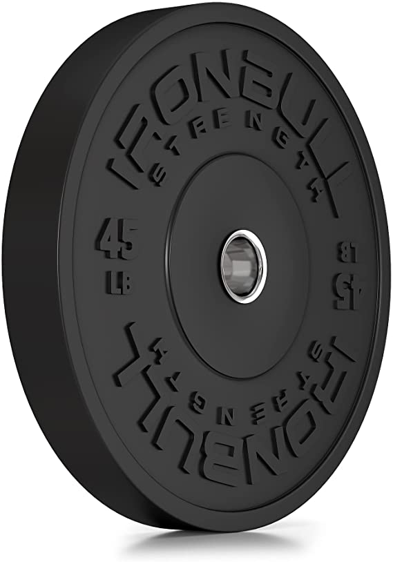 HD Bumper Plates 2" (Single) - 10LB / 15LB / 25LB / 35LB / 45LB - One (1) Rubber Weight Plate in Pounds for Olympic Barbells - Ideal for Cross-Training, Weightlifting, Fitness and Gym Weights