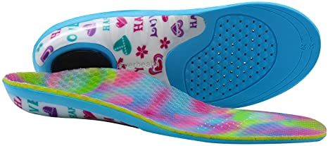 Everhealth Kids Insoles with Comfort Arch Support, Shoe Inserts Orthotics for Flat Feet Pronation Corrector, Active Children's Orthopedic Inner Soles for Shock Absorbing