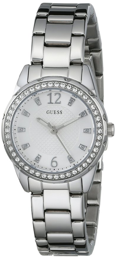 GUESS Women's U0445L1 Silver-Tone Bracelet Watch