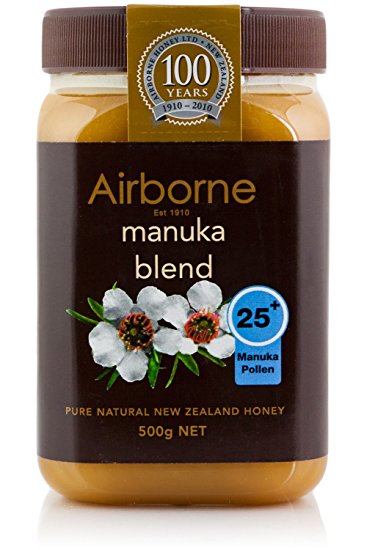 Airborne (New Zealand) Manuka 25  with Pollen Blend Honey 500g / 17.85oz
