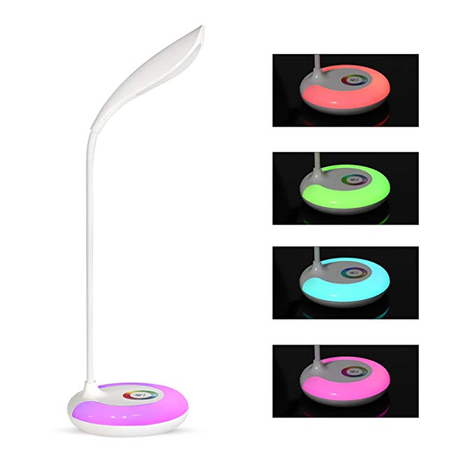 DAMULY LED Desk Lamp 3-Way Touch Control Switch, Full Color Adjustment, Eye-Caring Table Lamps (7)