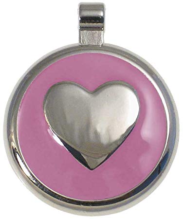 LuckyPet Heart Jewelry Pet ID Tag for Cats and Dogs, Personalized Engraving on The Back Side