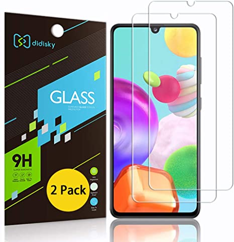 Didisky Tempered Glass Screen Protectors for Samsung Galaxy a41, [ 2 Pack ]Anti-Scratch, 9H Hardness,Bubble-Free, HD Clarity, Anti Scratch, Easy to install