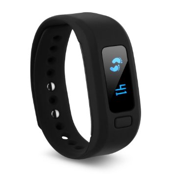 Sports Bracelet Excelvan Bluetooth 40 Sport Wristband Band Smart Bracelet Watch Pedometer Sleep Health Fitness Tracker Activity Wristband for AndroidIOS Black