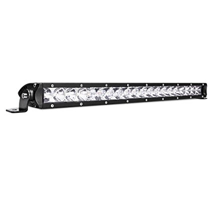 MICTUNING 21" 100W Single Row Cree LED Light Bar (2 Sets Brackets) for Off Road SUV ATV Jeep - 2 Yr Warranty