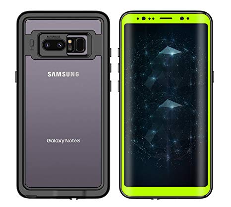 Waterproof Phone Case for Samsung Galaxy Note 8, Redpepper Shockproof Underwater Cover Full Body Rubber Protective Drop Resistant Heavy Duty Case Green