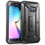 Galaxy S6 Edge Case SUPCASE Full-body Rugged Holster Case WITH OUT Built-in Screen Protector for Samsung Galaxy S6 Edge 2015 Release Unicorn Beetle PRO Series - Retail Package BlackBlack