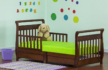 Dream On Me Toddler Bed with Storage Drawer - Espresso (Discontinued by Manufacturer)