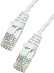 Slim CAT6 75' Foot White RJ45, 550MHz, UTP Ethernet Network Patch Cable Snagless/Molded Ferrari Boot