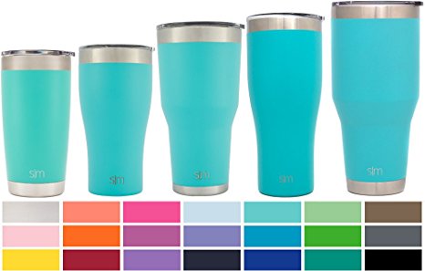 Simple Modern 32oz Slim Cruiser Tumbler - Vacuum Insulated Double-Walled 18/8 Stainless Steel Hydro Travel Mug - Coffee Cup Flask - Caribbean Blue