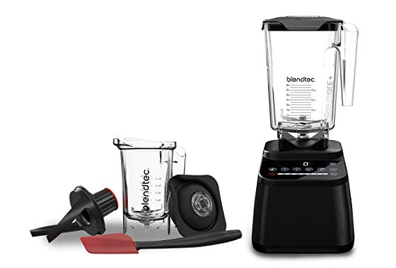 Blendtec Designer 650 with Wildside  Jar and Twister Jar Bundle Countertop Blender, Black Bundle