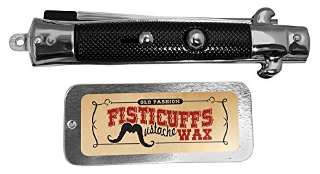 Fisticuffs Mustache Wax / Switchblade Comb Set by Fisticuffs Mustache Wax