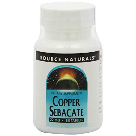 Copper Sebacate 60 Copper Sebacate 60 tablets Source Naturals