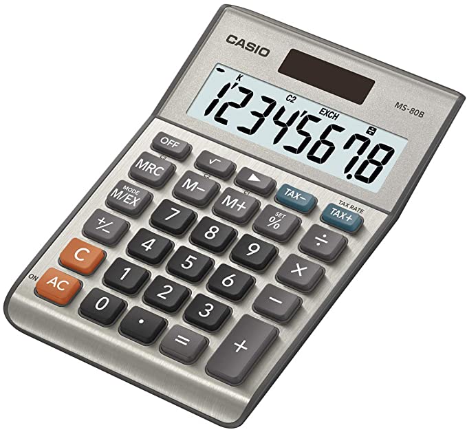 Casio MS-80B Standard Function Desktop Calculator,Black