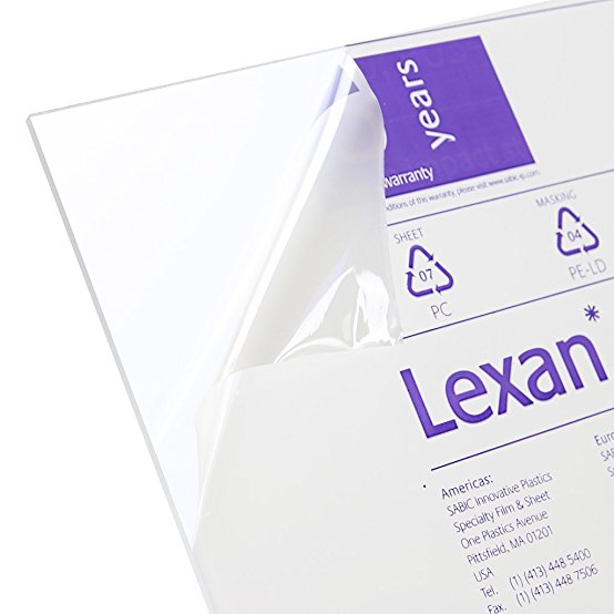 Lexan Sheet - Polycarbonate - .236" - 1/4" Thick, Clear, 24" x 48" Nominal