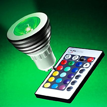 Auraglow GU10 Remote Controlled Colour Changing LED Light Bulb