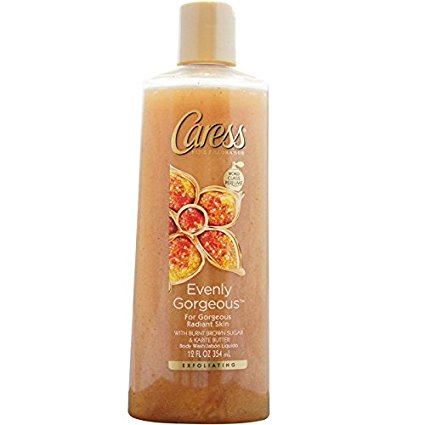 Caress Evenly Gorgeous With Burnt Brown Sugar & Karite Butter Body Wash 12 oz ( Pack of 2)