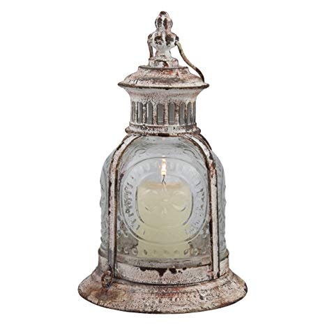 Stonebriar Antique Candle Lantern Off white