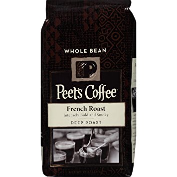 Peet's Coffee French Roast, Whole Bean Coffee, Dark Roast, 12-Ounce Bag