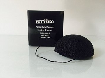 Konjac Facial Sponge with Activated Charcoal - 100 Natural Eco Friendly for Exfoliating and Sensative Skin - Best Cleanser and Body Sponge By Paul Joseph