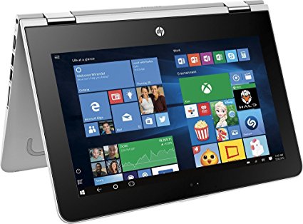 HP Pavilion X360 2-in-1 11.6" Touchscreen IPS High Performance Laptop, Quad Core Intel Pentium Processor, 4GB RAM, 500GB HDD, 802.11ac, Webcam, HDMI, B&O Play Audio, No DVD, Windows 10-Silver