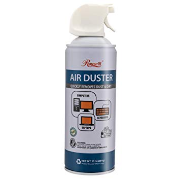 Rosewill Compressed Gas Duster, 10 oz Canned Air Multipurpose Computer Keyboard Cleaner Spray (1-Pack), Ozone Safe - RCGD-18001