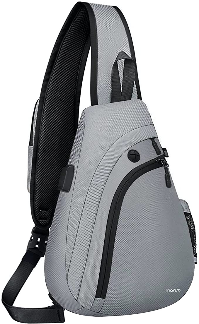 MOSISO Lightweight Hiking Daypack with USB Charging Port Outdoor Sling Backpack