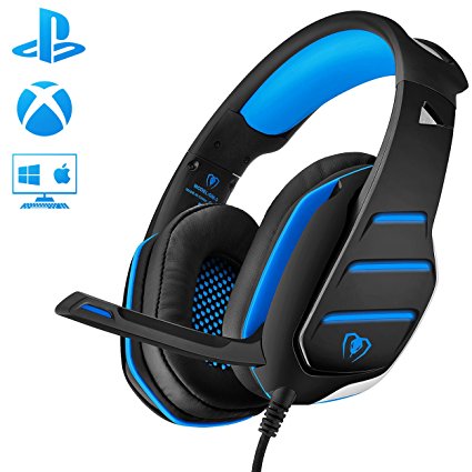 Gaming Headset for PS4 PC, Beexcellent Super Comfortable Stereo Noise Reduction 3.5 mm Professional Gaming Headsets with Mic for Xbox One Laptop Tablet Mac Smart phone