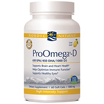 Nordic Naturals Pro - ProOmega-D, Promotes Brain and Heart Health, Helps Optimize Immune Function - Lemon Flavored 60 Soft Gels