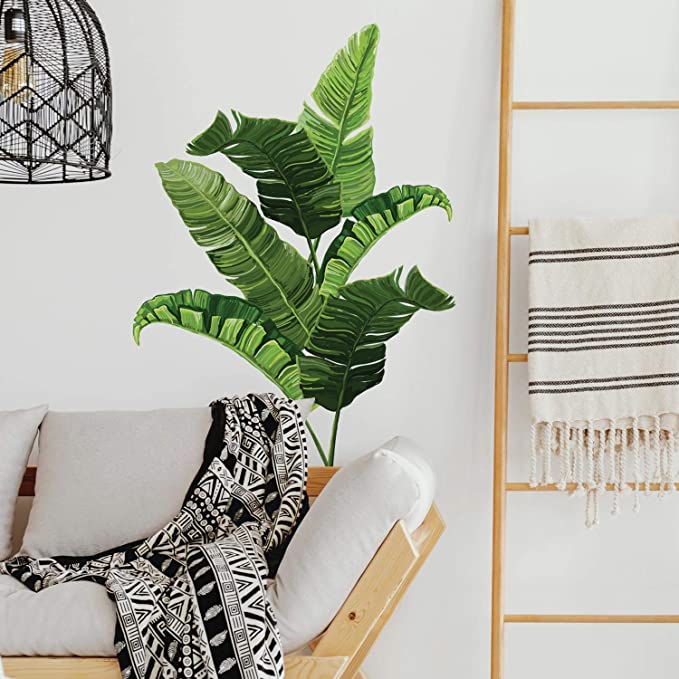 RoomMates Banana Leaf Peel And Stick Giant Wall Decals