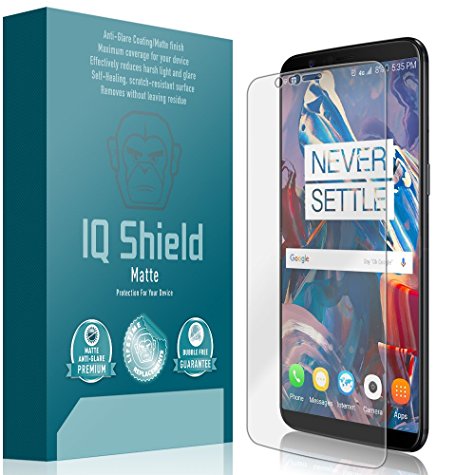 OnePlus 5T Screen Protector, IQ Shield Matte Full Coverage Anti-Glare Screen Protector for OnePlus 5T Bubble-Free Film