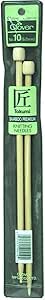 Clover Bamboo Single Point Knitting Needles 9 Inch - Size 10