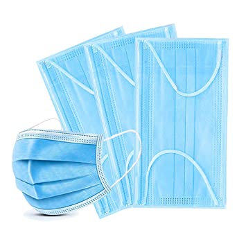 Primacare Disposable Face Masks for Protection & Safety | 3 Ply Filtration System to Prevent Dust and Air Pollution from face and Mouth Cover Breathable Outdoor Use with Comfortable Ear Loop, 10 Pack