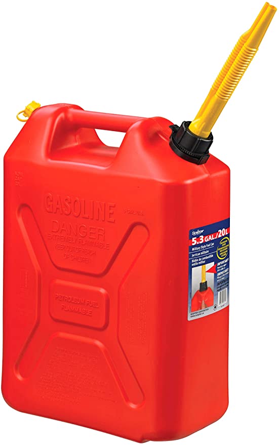 Scepter 3609 20 Liter/5.3 Gallon Fuel Can, Military Style, Red
