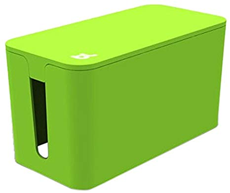 Bluelounge CableBox Mini Green - Cable Management - Small Surge Protector Included