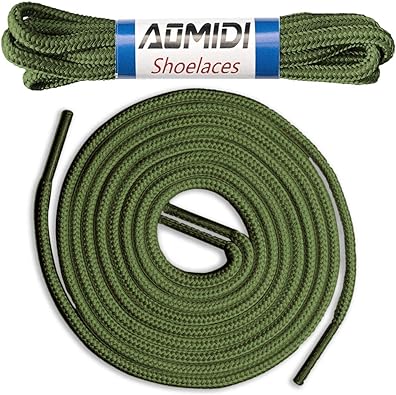 AOMIDI 2 Pair Shoelaces Round Athletic Shoes Lace for Boot Laces Shoelaces and Multiple Shoe Types Replacements