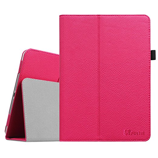 Fintie iPad Air 2 Case - Slim Fit Leather Folio Case with Smart Cover Auto Sleep / Wake Feature for Apple iPad Air 2 (iPad 6) 2014 Model, Magenta