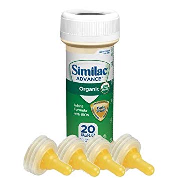Similac Organic Ready to Feed 2oz / Case of 48 with 6 Nipples