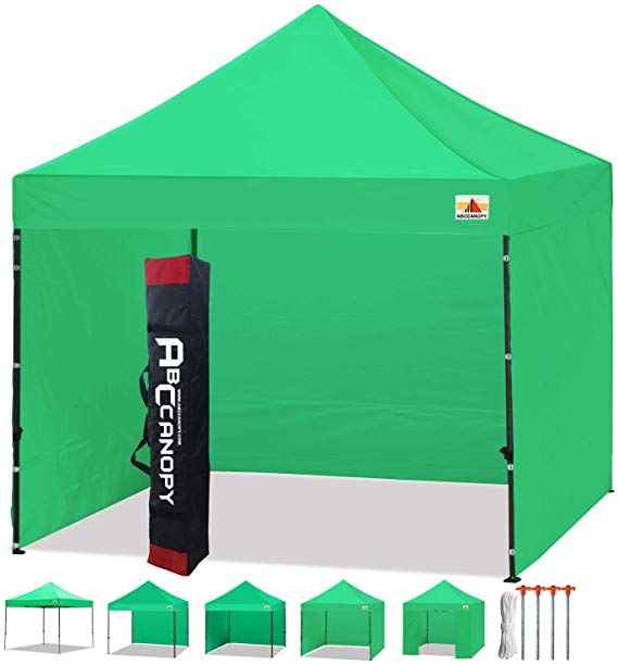 ABCCANOPY Patio 3x3 Gazebo Fully Waterproof Heavy Duty Pop Up Gazebo With Walls  HandBag (kelly green)